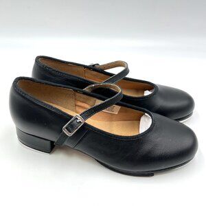 Bloch‎ Girls Size 13.5 S0302G Black Leather Mary Jane Strap Tap Dance Shoes